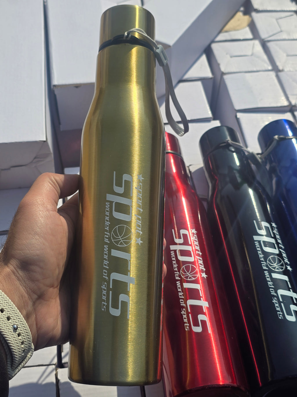 Sports Water Bottle 1000ml Stainless Steel Vacuum Flask Thermos Flask Coffee Pot