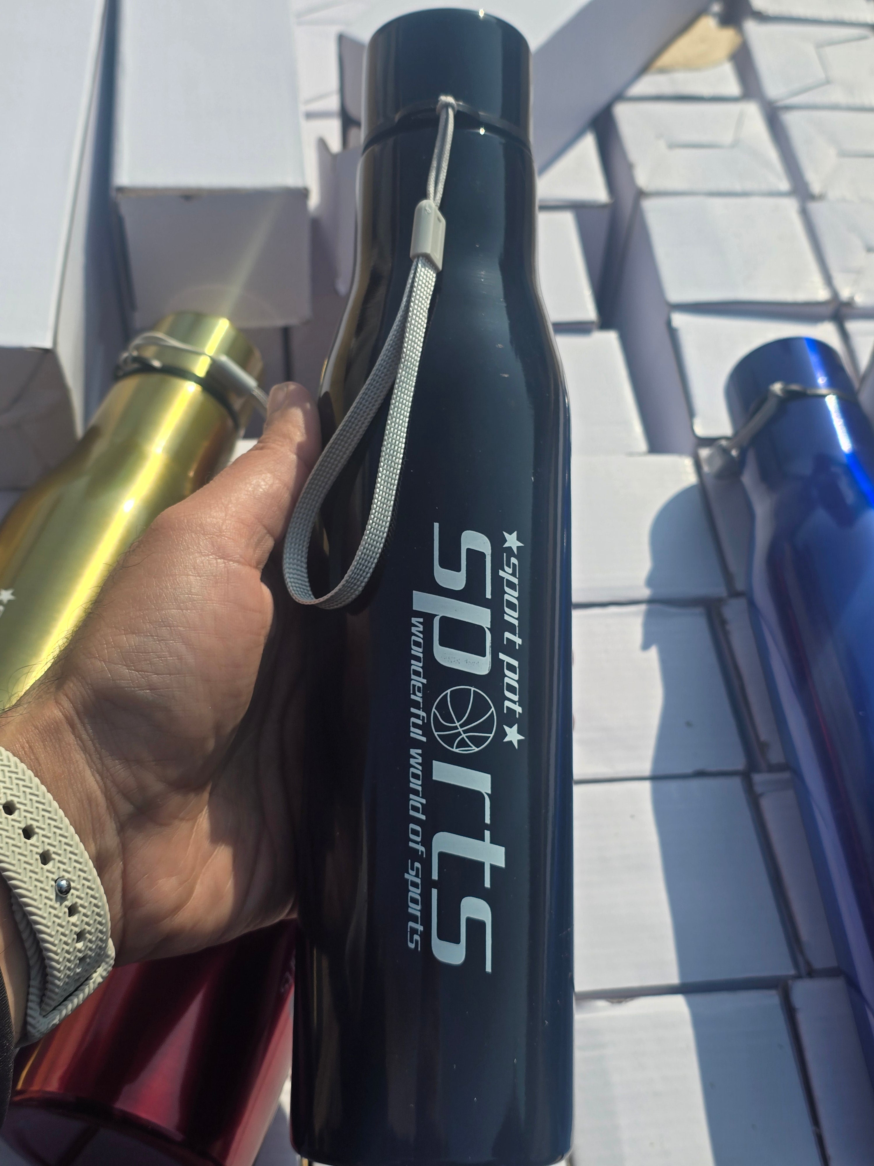 Sports Water Bottle 1000ml Stainless Steel Vacuum Flask Thermos Flask Coffee Pot