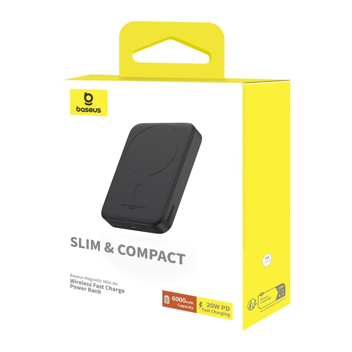 Baseus Power Bank 5000 mAh 20W Magnetic Mini Air Wireless Fast Charge Cluster Black