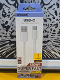 Wekome USB-A to USB-C Super Fast Charging Cable 120W – 1 Meter | Original with 1 Year Warranty