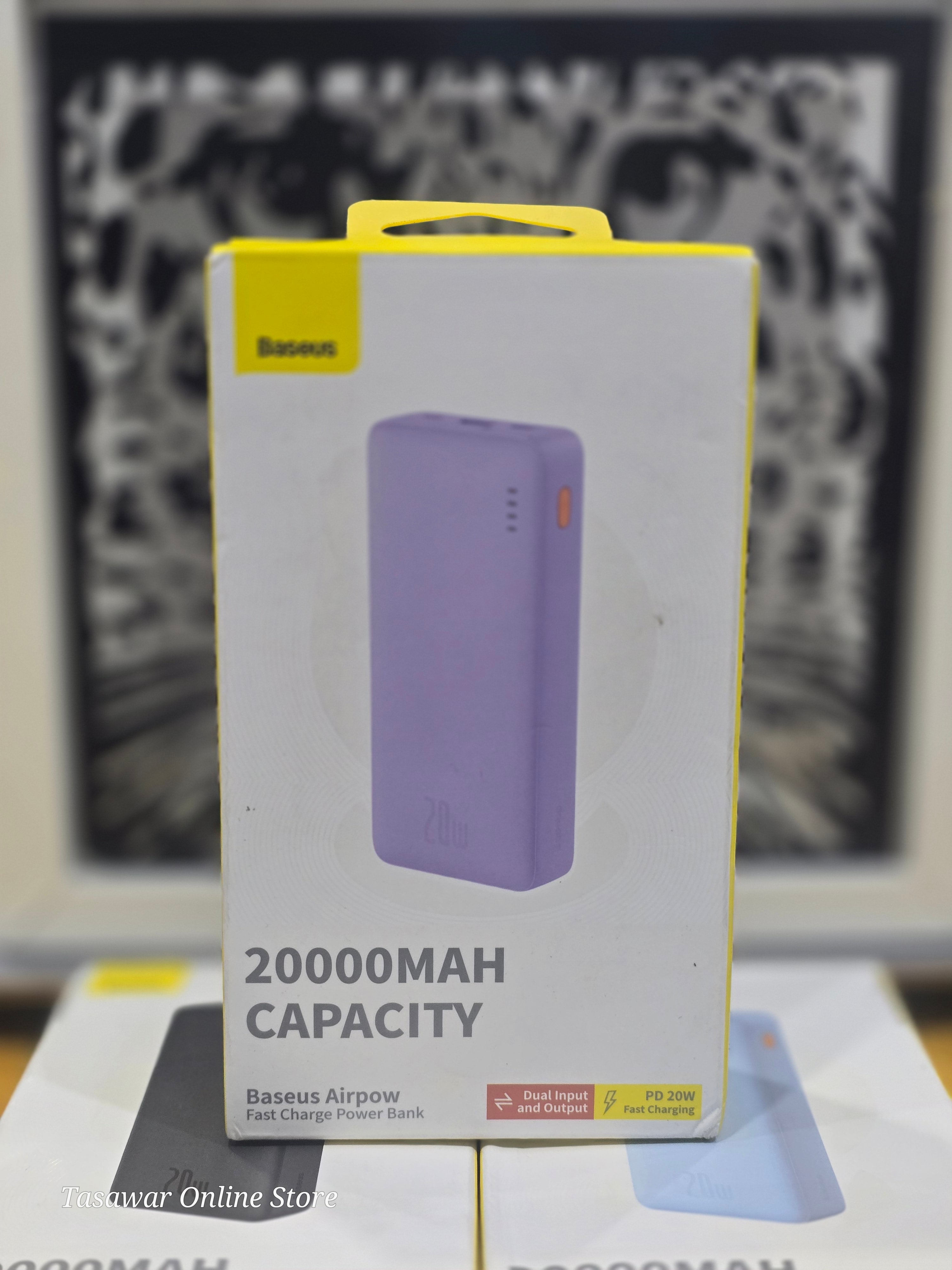 Baseus Airpow Fast Charge Power Bank 20000mAh – PD 20W Dual Input & Output