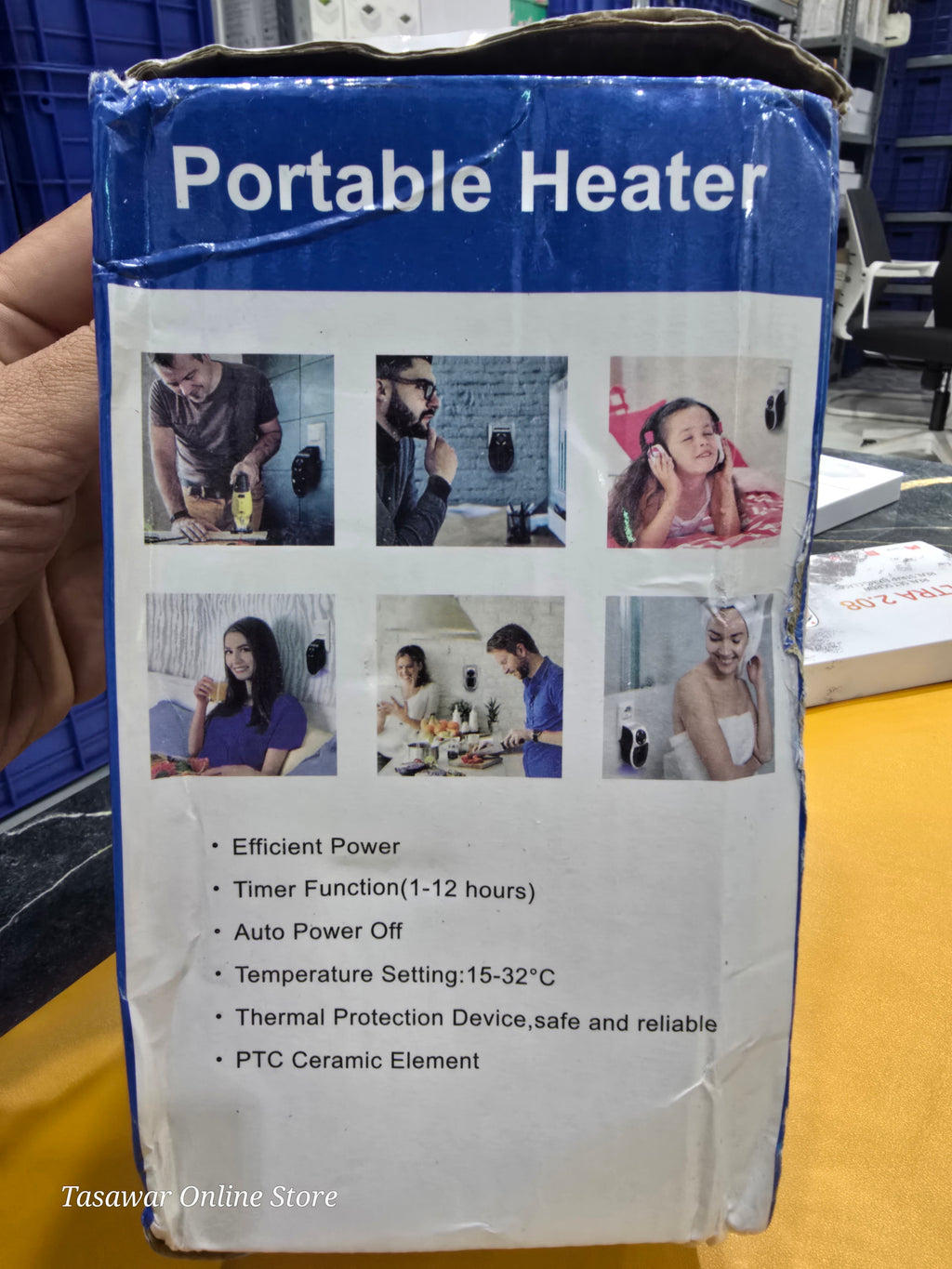 Portable Wall Plug Room Heater – Fast Heating, 12H Timer, 2-Speed Fan | 15°C–32°C Adjustable