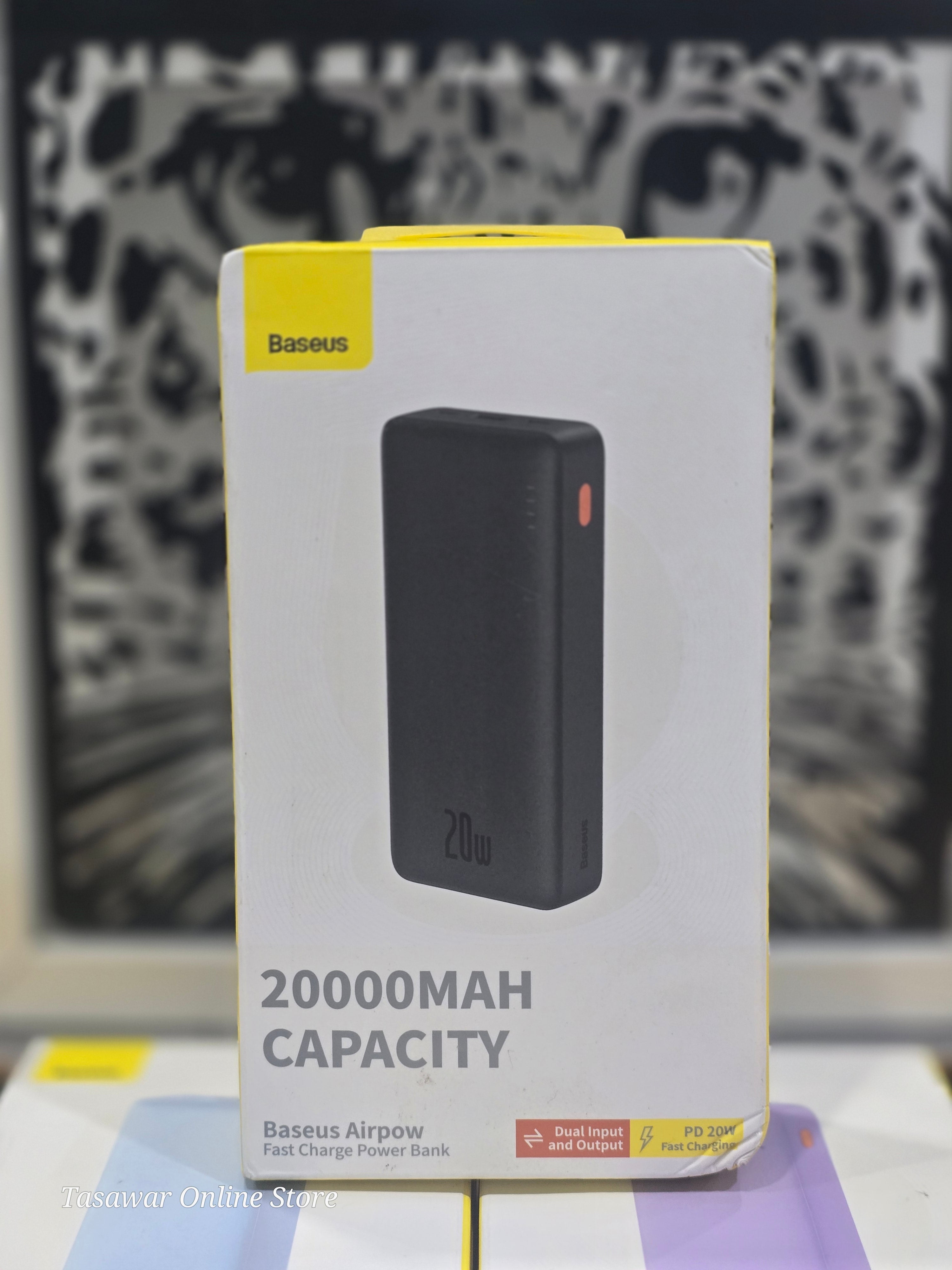 Baseus Airpow Fast Charge Power Bank 20000mAh – PD 20W Dual Input & Output