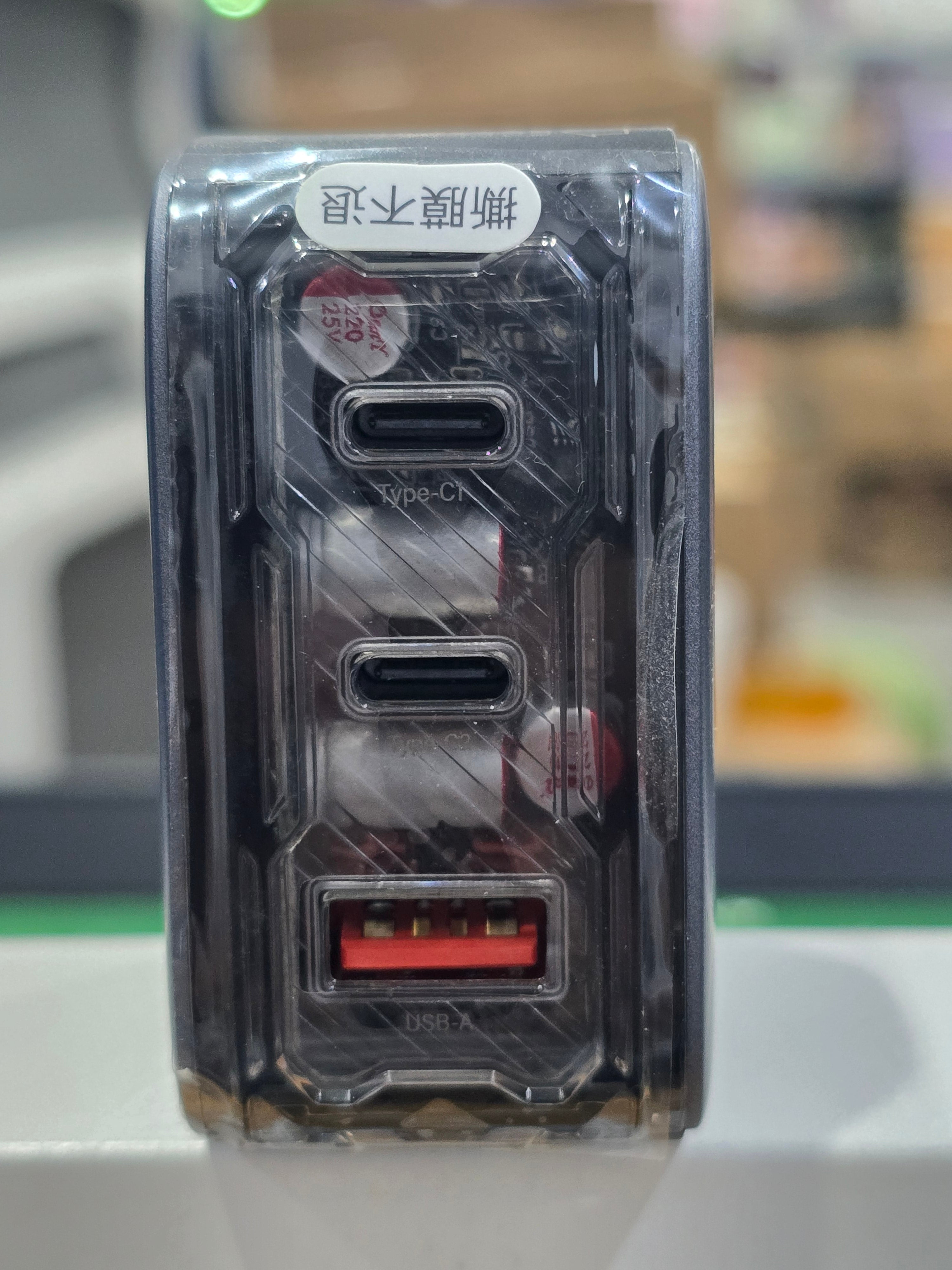 WEKOME PD65W GaN Fast Charging Wall Charger Laptop & Phone Chargers – Vanguard Series Transparent Mecha (WP-U153)