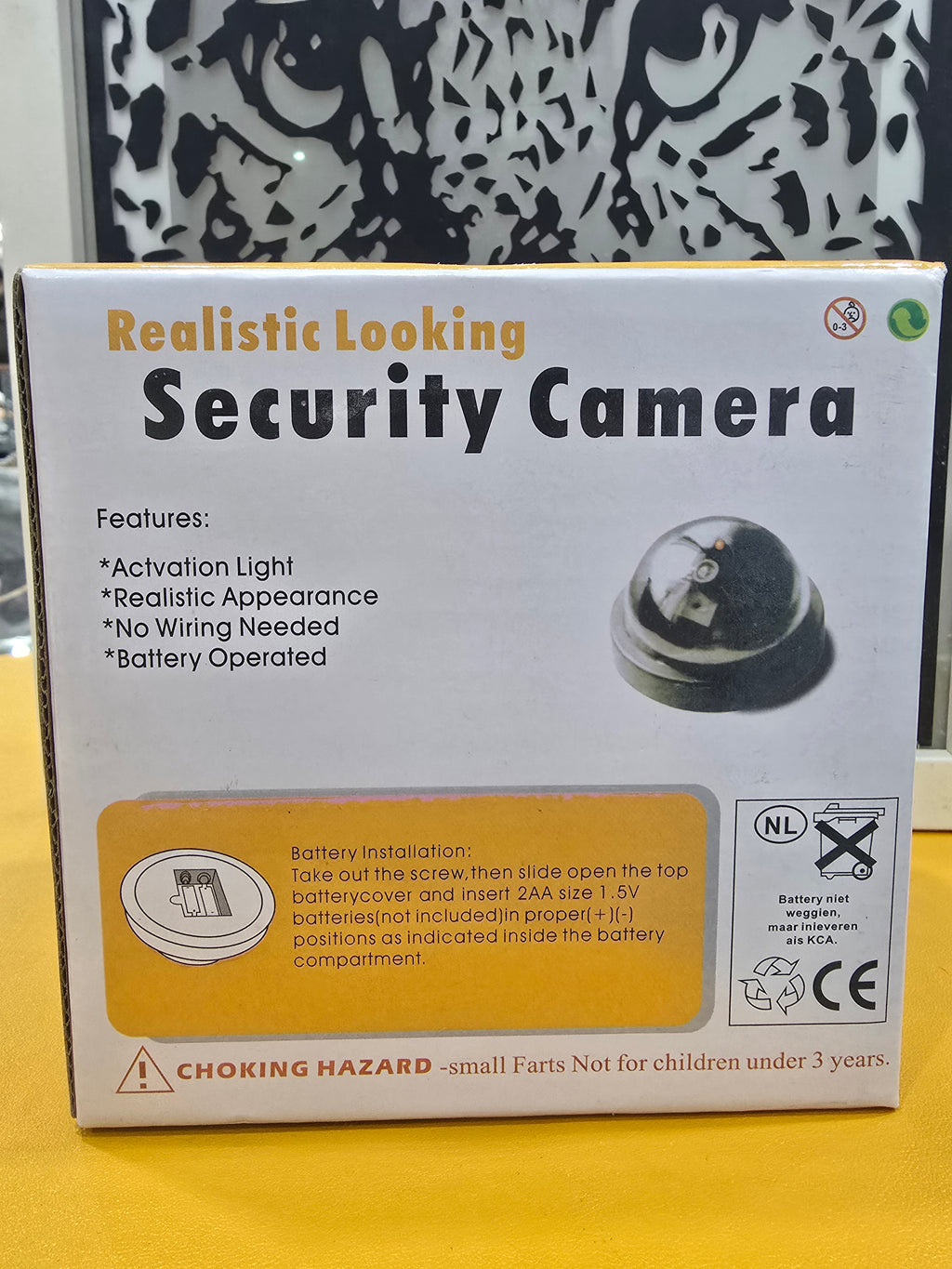 DUMMY SECURITY CAMERA Fake Dome Surveillance Flashing LED Wireless Imitation