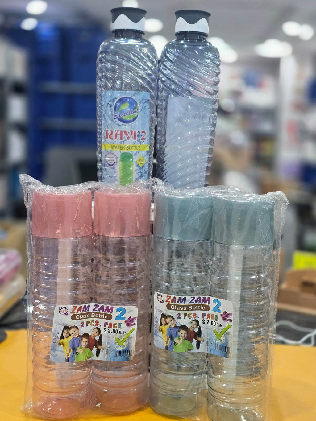 Plastic 2 Pcs Set Water Bottle Set