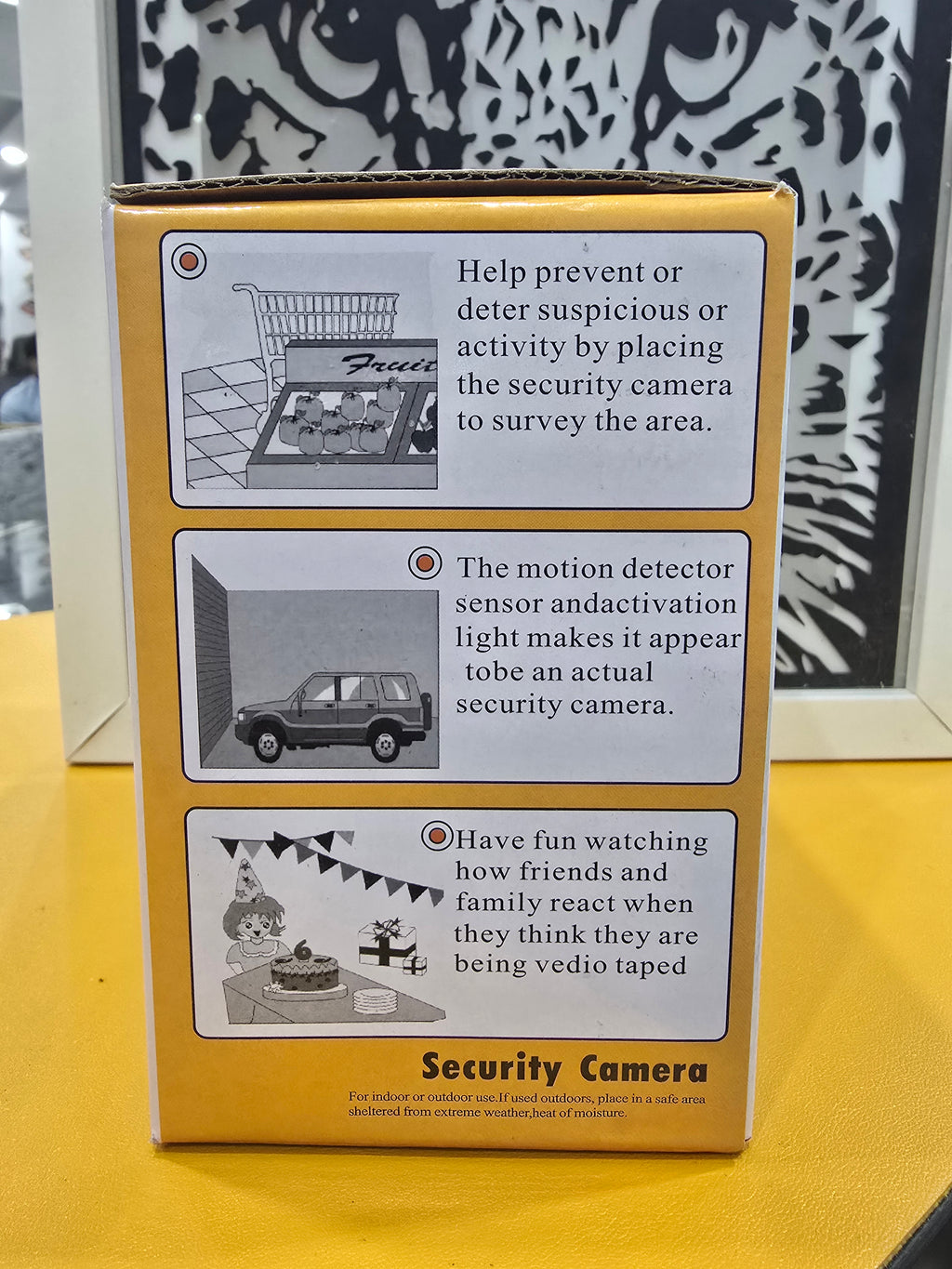 DUMMY SECURITY CAMERA Fake Dome Surveillance Flashing LED Wireless Imitation