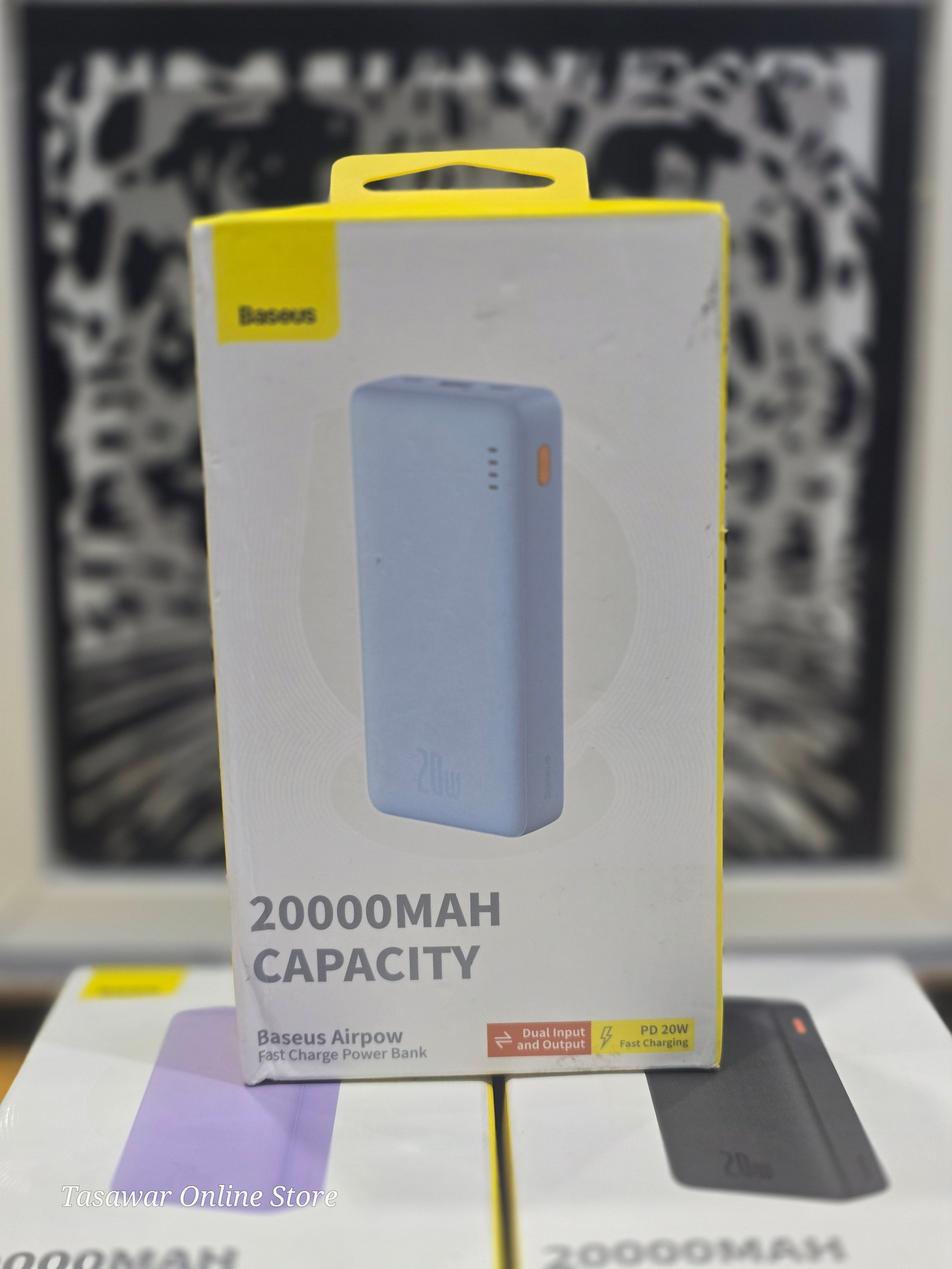 Baseus Airpow Fast Charge Power Bank 20000mAh – PD 20W Dual Input & Output