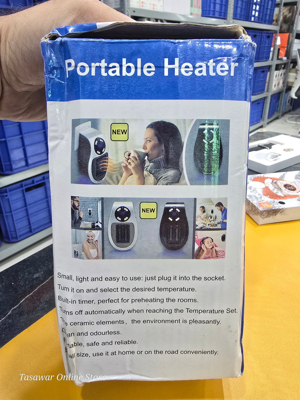 Portable Wall Plug Room Heater – Fast Heating, 12H Timer, 2-Speed Fan | 15°C–32°C Adjustable