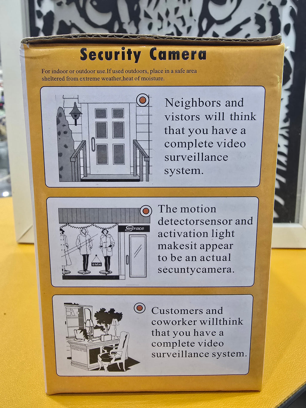 DUMMY SECURITY CAMERA Fake Dome Surveillance Flashing LED Wireless Imitation