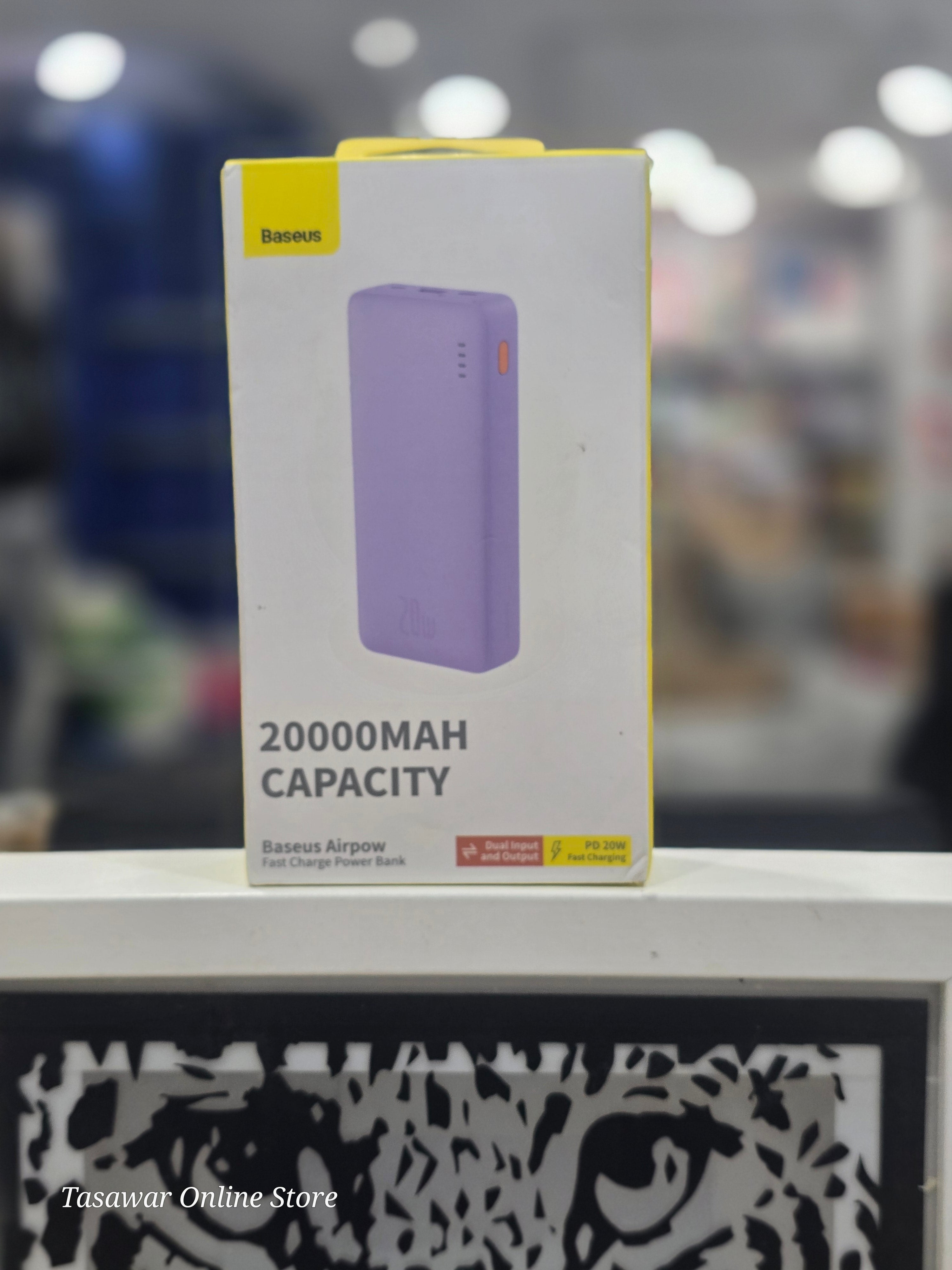 Baseus Airpow Fast Charge Power Bank 20000mAh – PD 20W Dual Input & Output